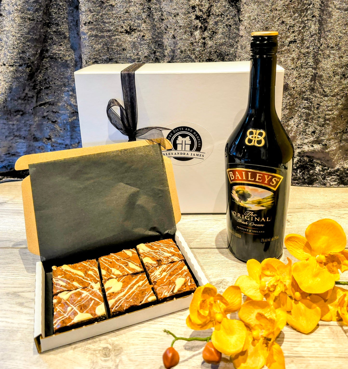 Baileys & Luxury Handmade Belgian Triple Chocolate Brownies