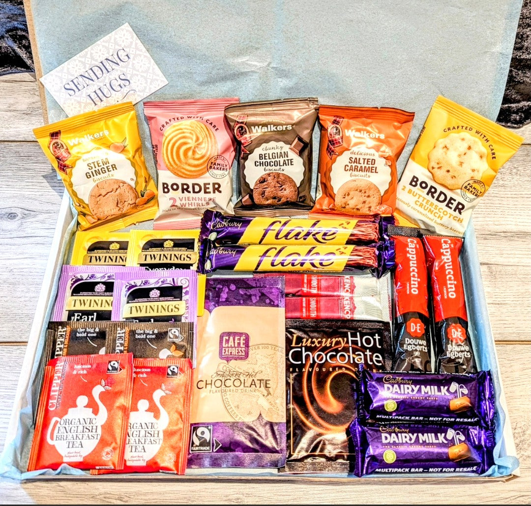 Ultimate Tea/Coffee & Biscuits & Chocolate HUG IN A BOX